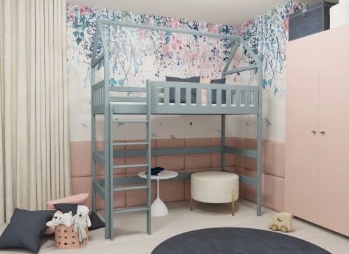 OTYLIA 80x190 grey loft bed Lano Furniture