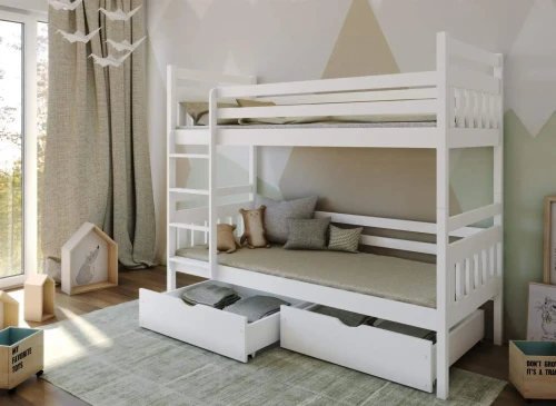 ADAŚ 80x180 white bunk bed Lano Furniture