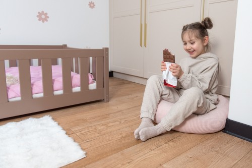 BELLA 90x200 milk chocolate Montessori floor bed for children Lano Furniture