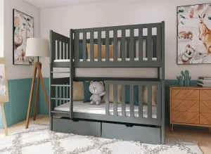 DAWID 80x200 graphite bunk bed Lano Furniture