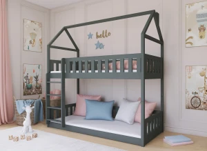 POLA 80x190 graphite bunk bed Lano Furniture