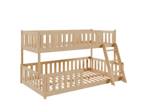 NICE 90x200/120x200 Pine Bunk Bed with Wider Lower Deck | Lano Meble