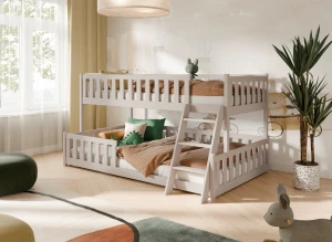 NICE 90x200/120x200 Cashmere Bunk Bed with Wider Lower Deck - Lano Furniture