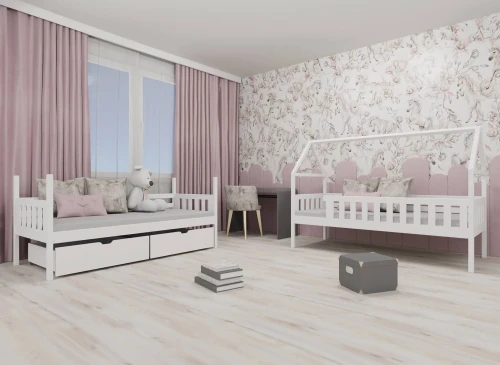GAJA 90x200 pink bunk bed Lano Furniture
