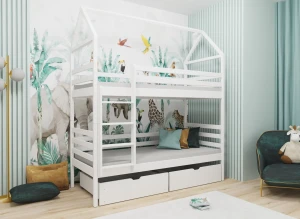 ALEX 80x180 white bunk bed Lano Furniture