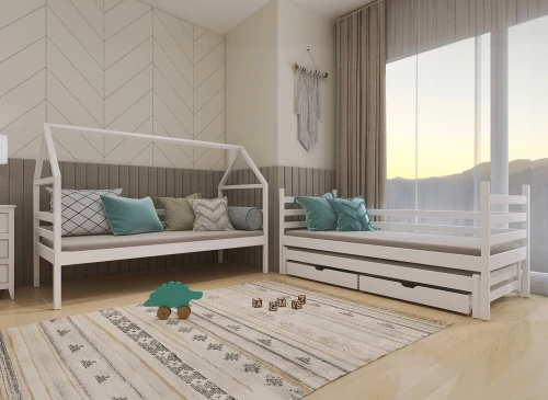 DALIA 90x200 white house bunk bed Lano Furniture