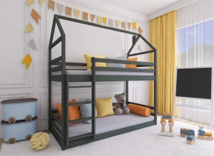 AXEL 80x160 graphite house bunk bed Lano Furniture