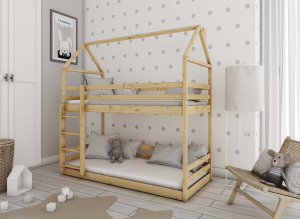 AXEL 80x190 pine house bunk bed Lano Furniture