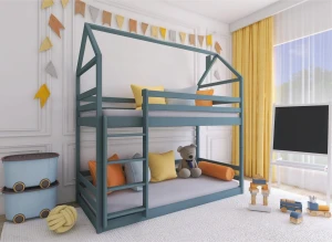 AXEL 90x190 grey house bunk bed Lano Furniture
