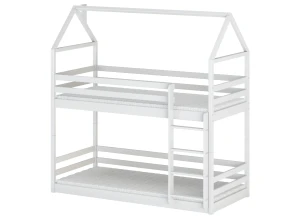 AXEL 90x200 white house bunk bed Lano Furniture