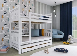 SEWERYN 80x200 white bunk bed Lano Furniture