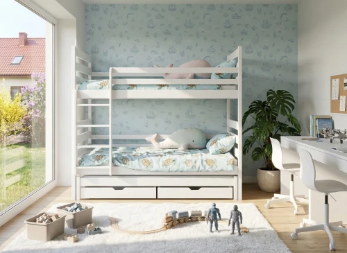 TOMI 90x200 white bunk bed Lano Furniture