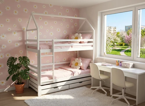 DALIA 90x200 white house bunk bed Lano Furniture