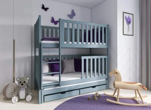 EMILKA 80x190 grey bunk bed Lano Furniture