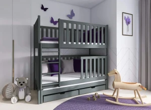 EMILKA 80x200 graphite bunk bed Lano Furniture