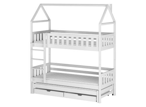 IGA 90x190 white house bunk bed Lano Furniture