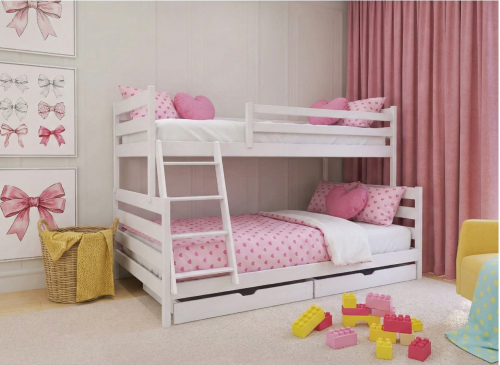 FAMI 90x200 white bunk bed Lano Furniture