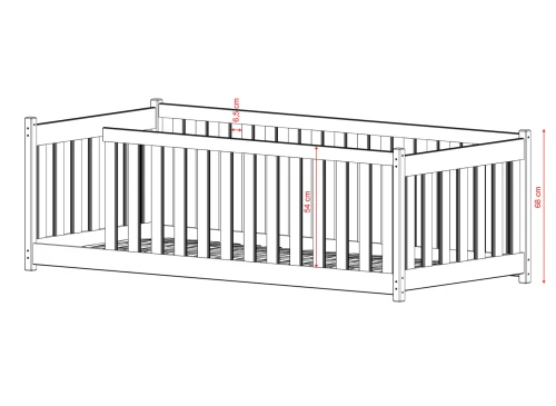 CONCEPT 90x180 white children's cot bed Lano Furniture