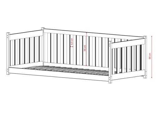 CONCEPT 90x180 white children's cot bed Lano Furniture