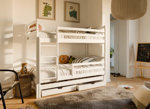 LUK 90x200 white bunk bed Lano Furniture