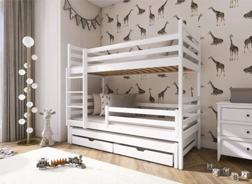LUK 90x200 white bunk bed Lano Furniture