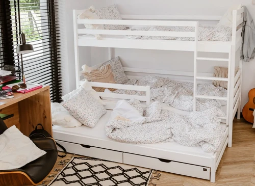 LUK 90x200 white bunk bed Lano Furniture