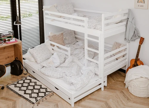 LUK 90x200 white bunk bed Lano Furniture