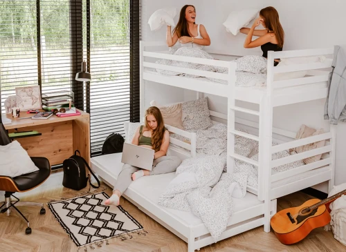 LUK 90x200 white bunk bed Lano Furniture