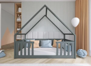 BEE 90x200 graphite children's house bed Lano Furniture