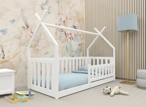BOGUŚ 80x190 white children's tipi cot bed Lano Furniture