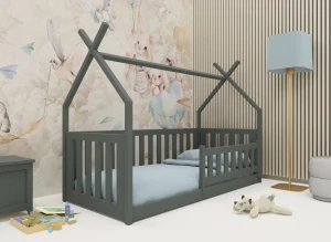 BOGUŚ 90x180 graphite children's tipi cot bed Lano Furniture