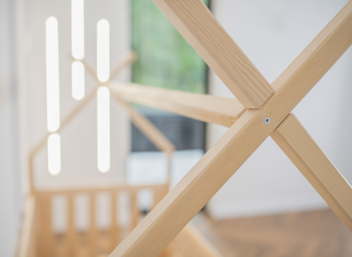 BOGUŚ 90x190 pine children's tipi cot bed Lano Furniture