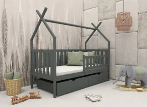 SIMBA 90x180 graphite children's tipi bed Lano Furniture