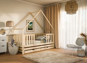 MAGIC 80x180 pine bunk bed house Lano Furniture
