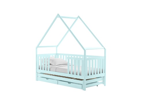 MAGIC 90x190 blue bunk bed house Lano Furniture