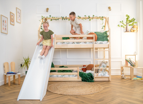 PLAY 90x190 pine bunk bed with a slide Lano Furniture