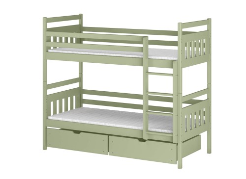 ADAŚ 90x190 olive green bunk bed Lano Furniture