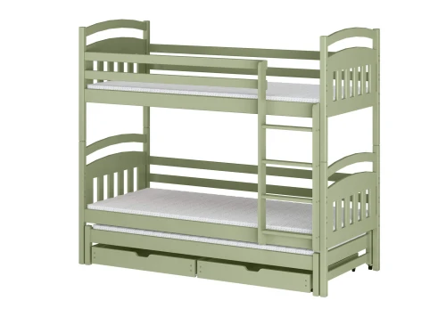 ALAN 80x180 olive green bunk bed Lano Furniture