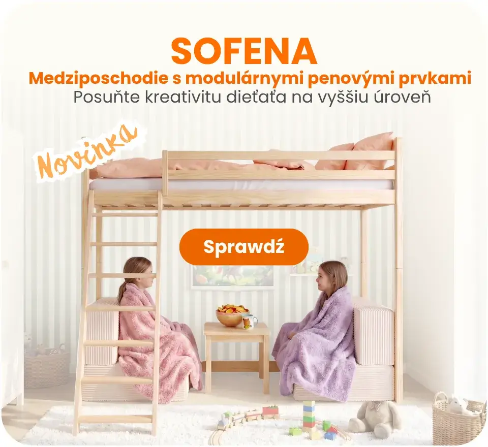 SOFENA – poschodová posteľ s modulárnou pohovkou