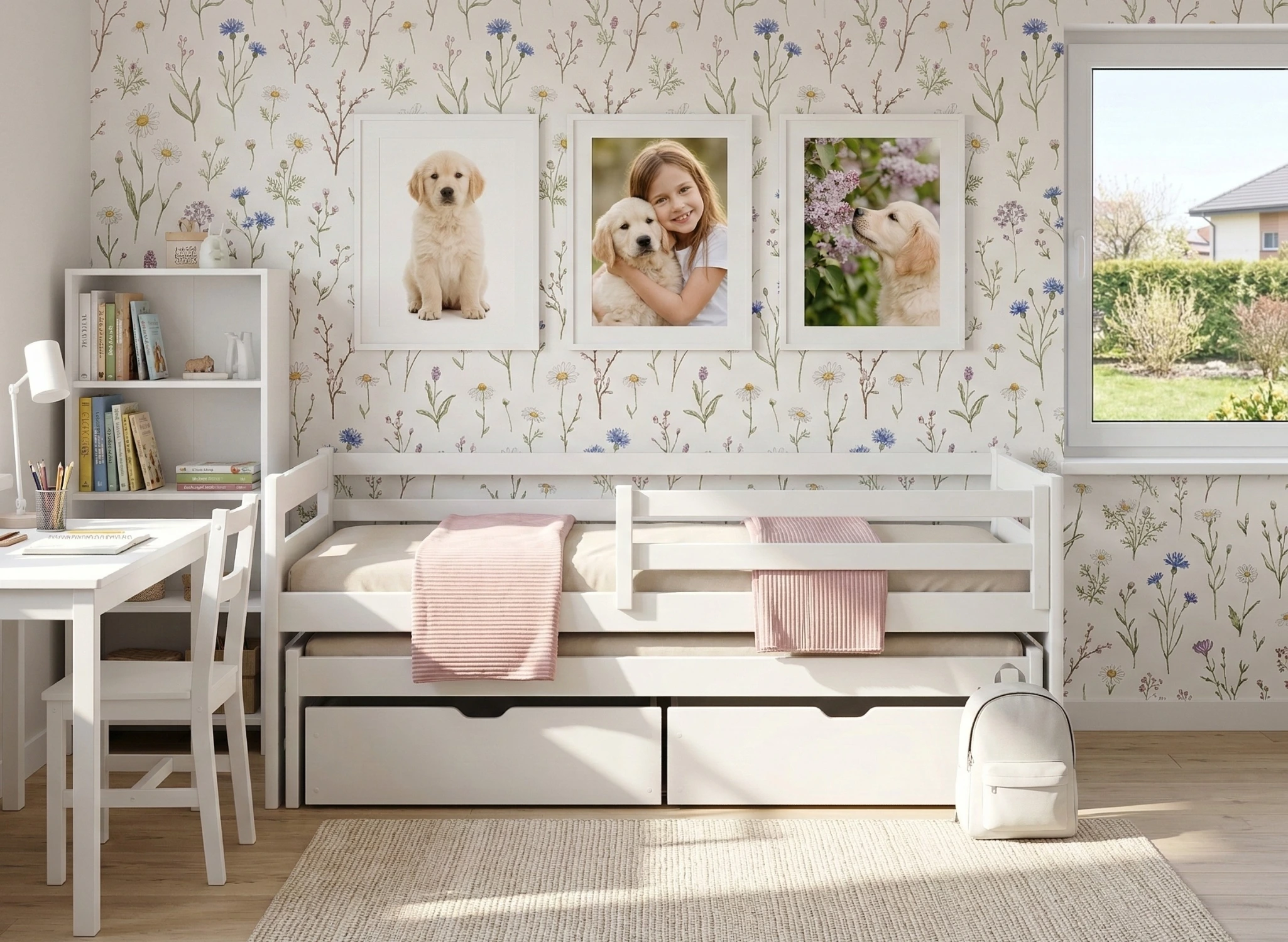 SENSO 80x160 biela dvojité vysúvacie lôžko Lano Nábytok